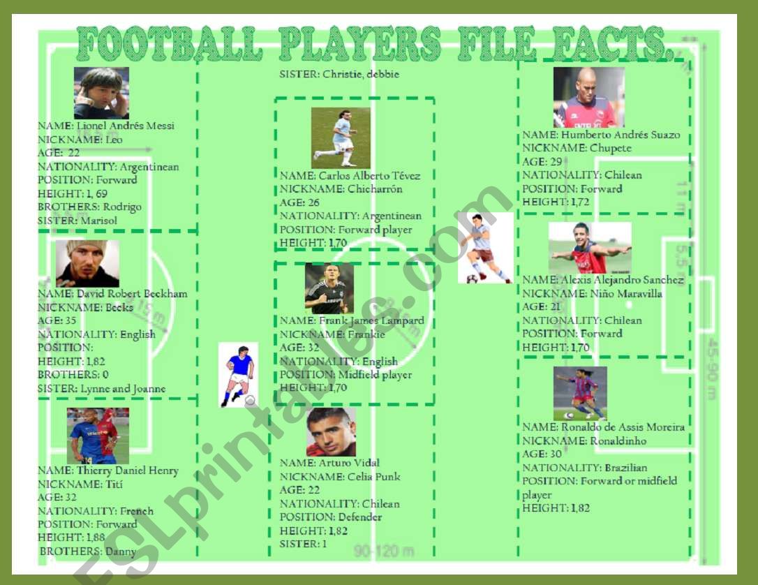 Football Players worksheet