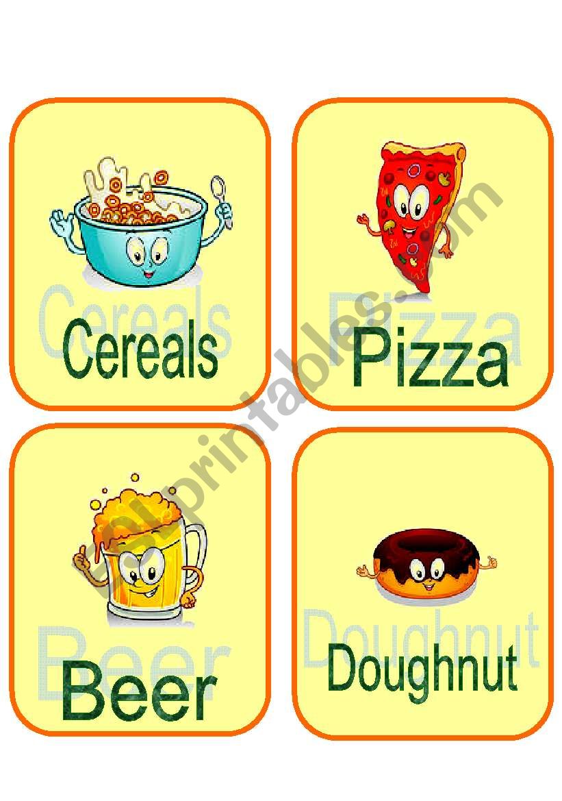 Yummy Food  2/2 worksheet