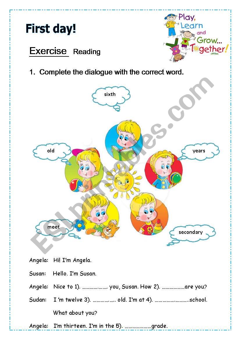 Greetings worksheet