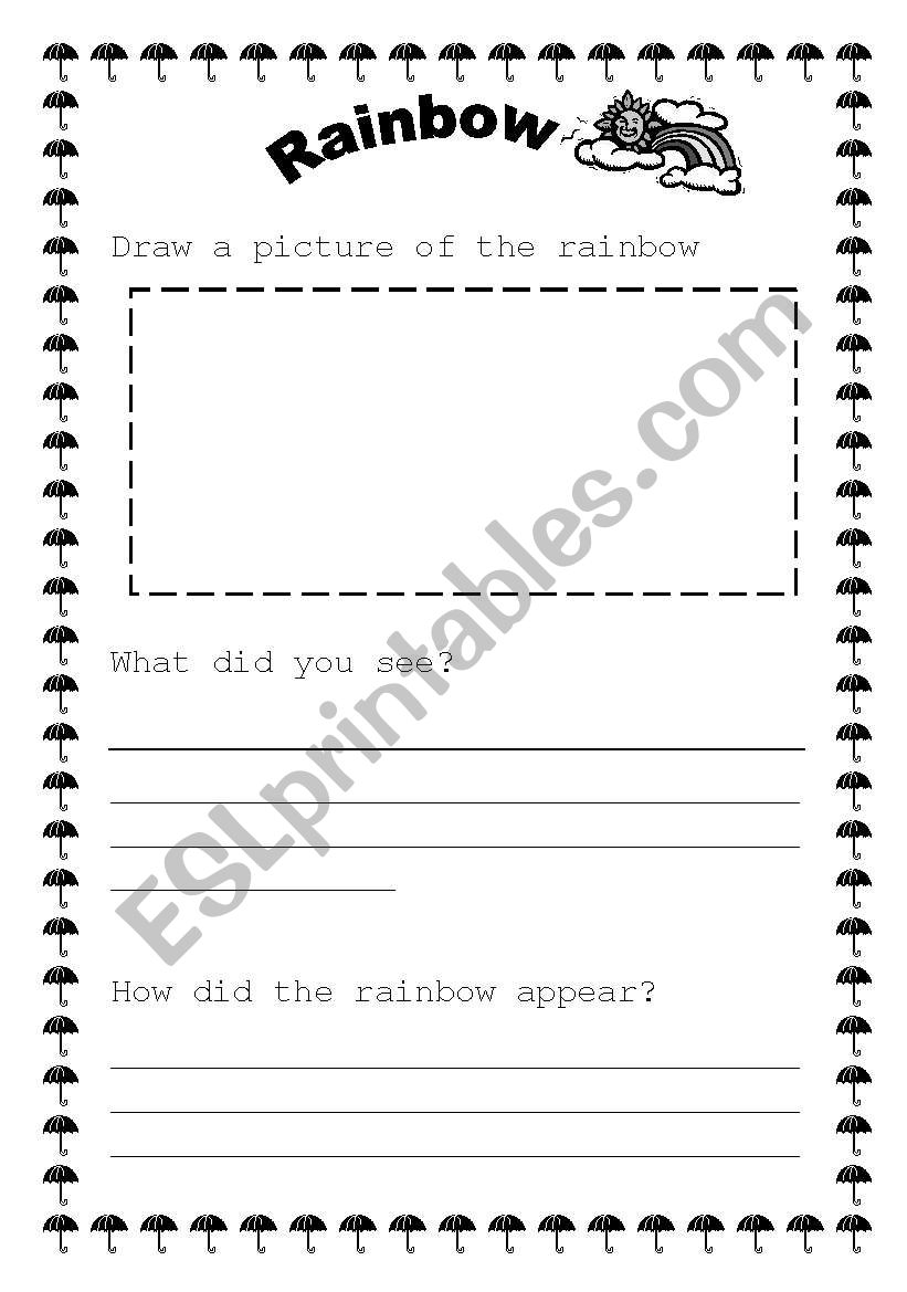 Rainbow worksheet