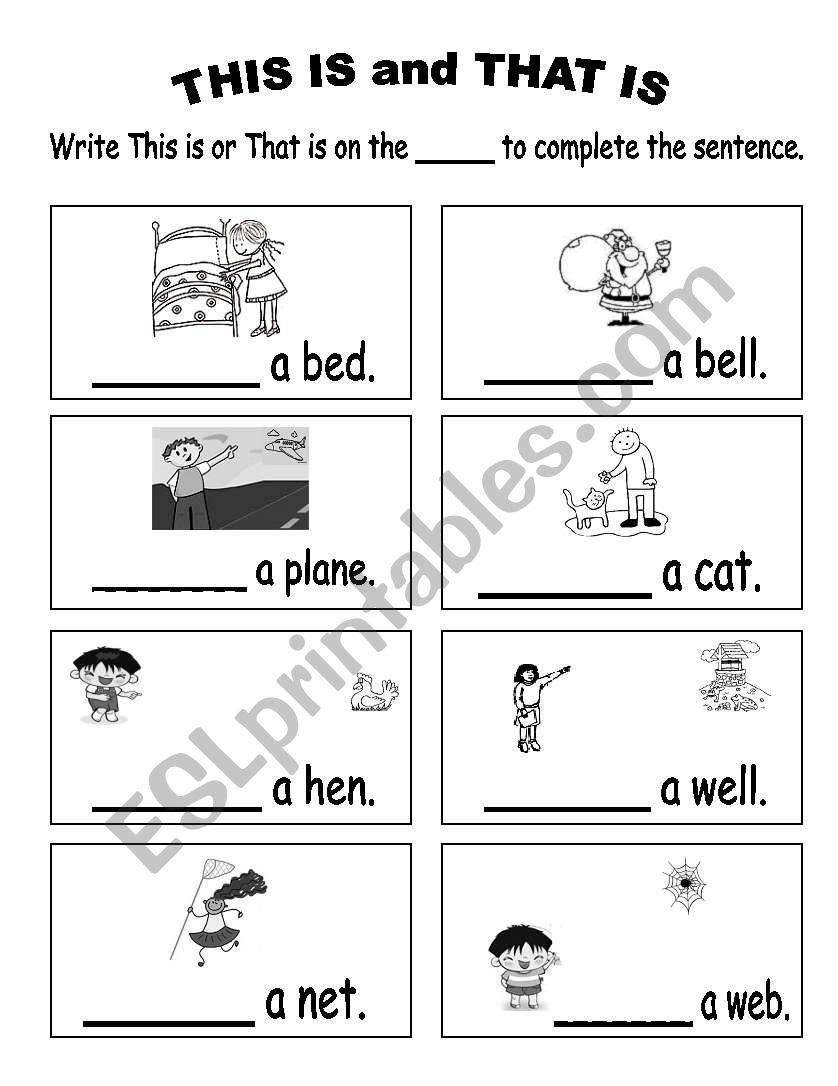 This is and That  worksheet