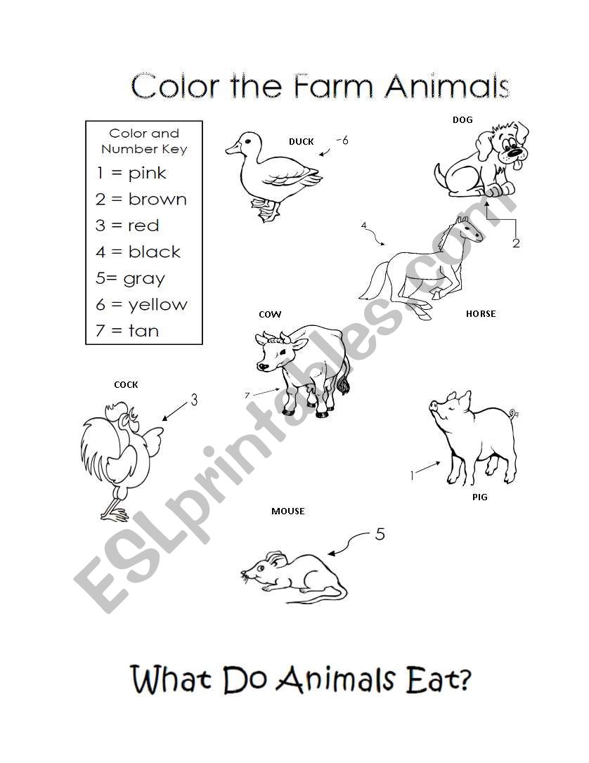 Animals for kids worksheet