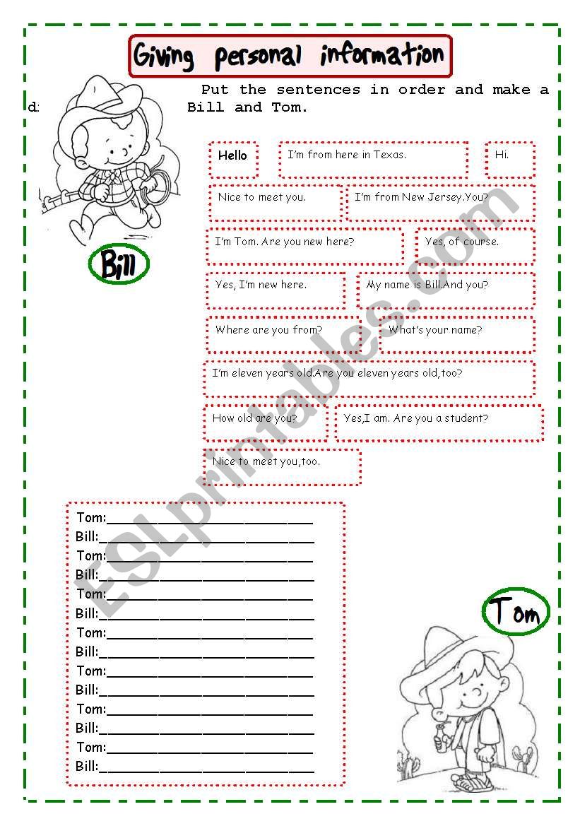 meeting new people worksheet