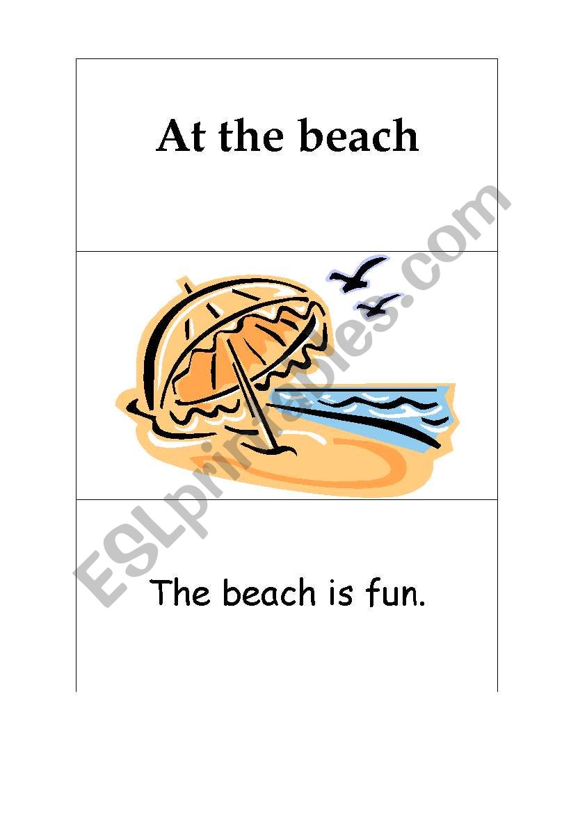 At the beach worksheet