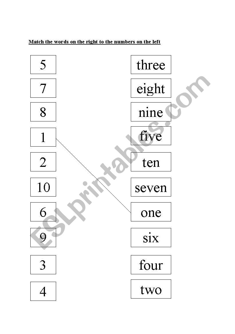 number worksheet