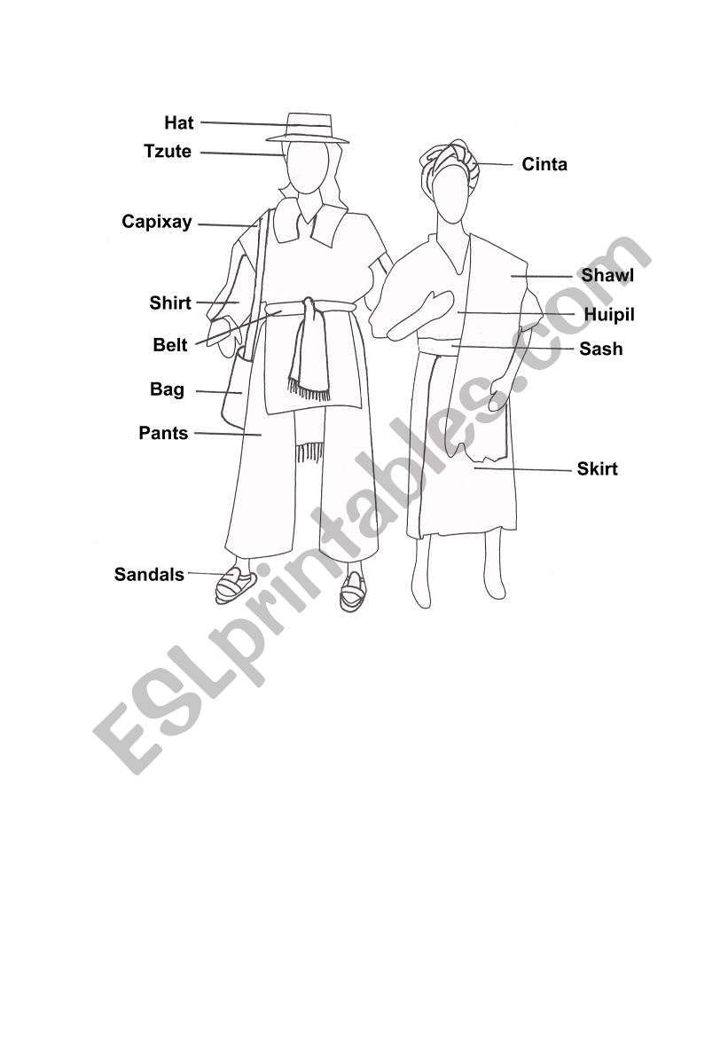 clothes names worksheet