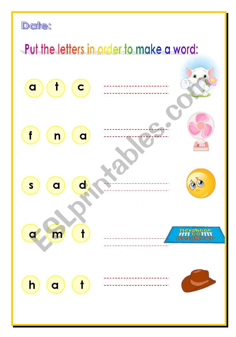 cvc words worksheet