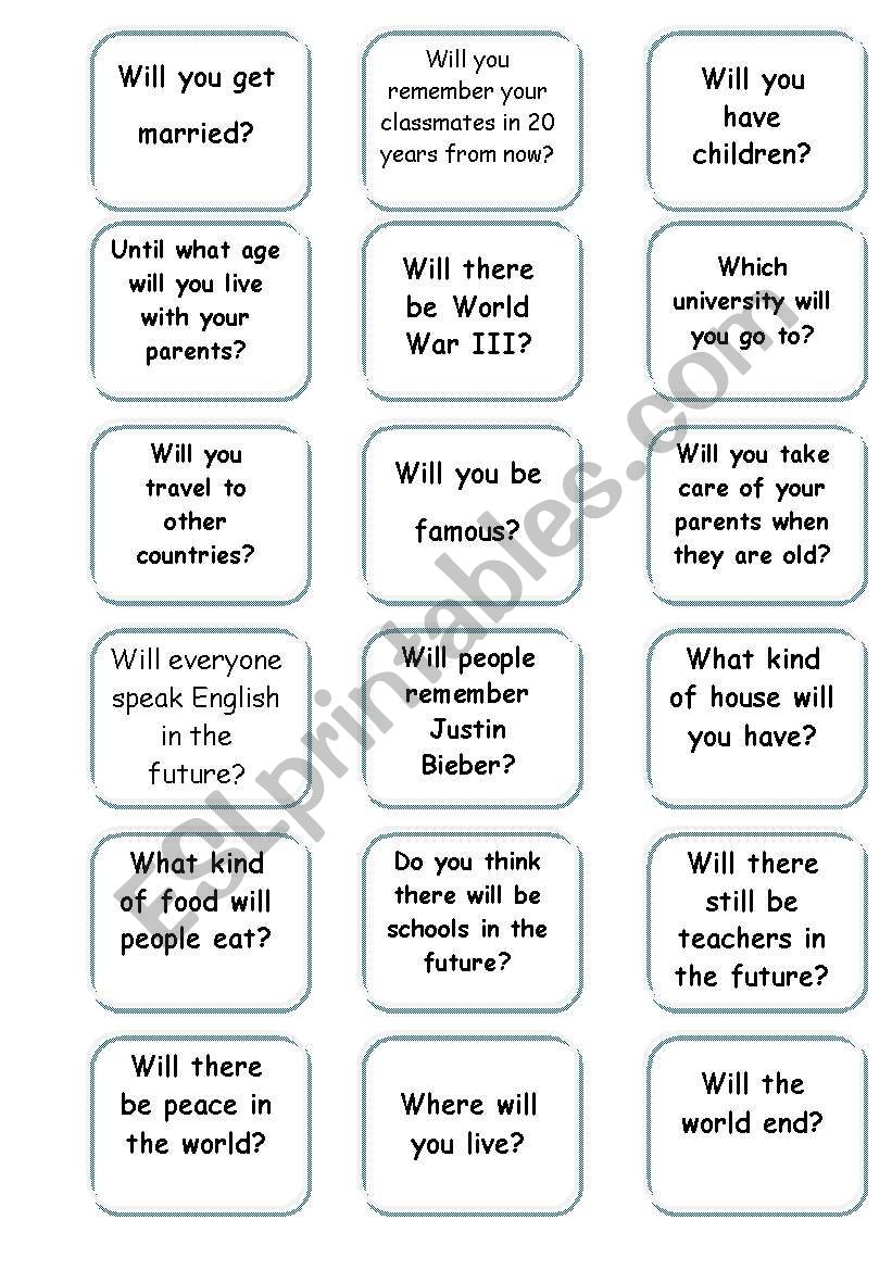 Conversation - Will Future worksheet
