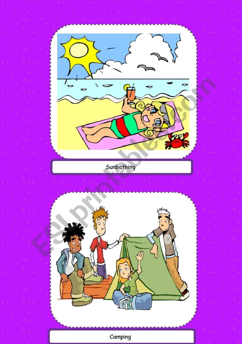 Summer Activities Flashcards # 1