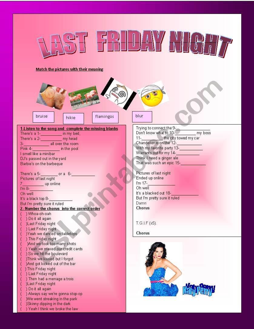 Song Last friday night by Katty Perry