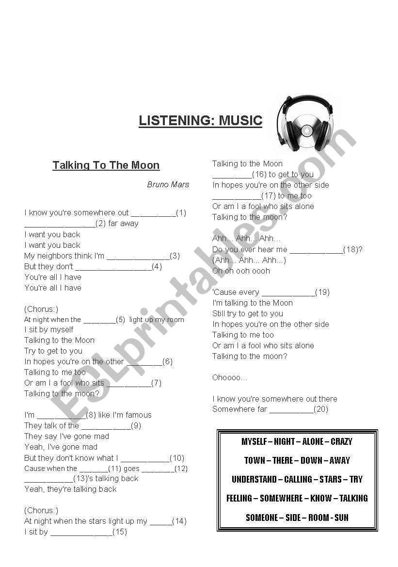 Listening worksheet