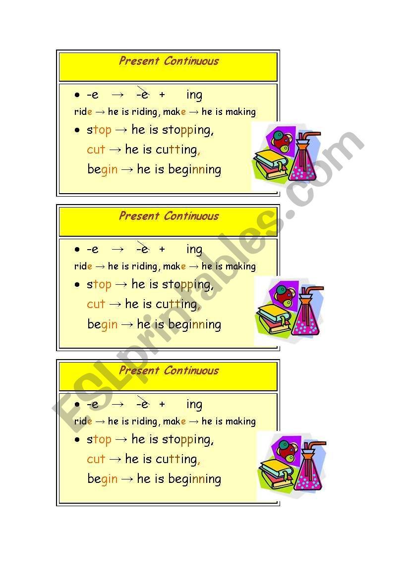 Present Continuous_Spelling Rules