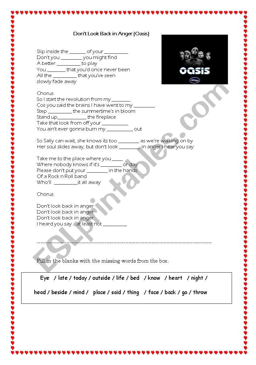 DonÂ´t look back in anger by Oasis