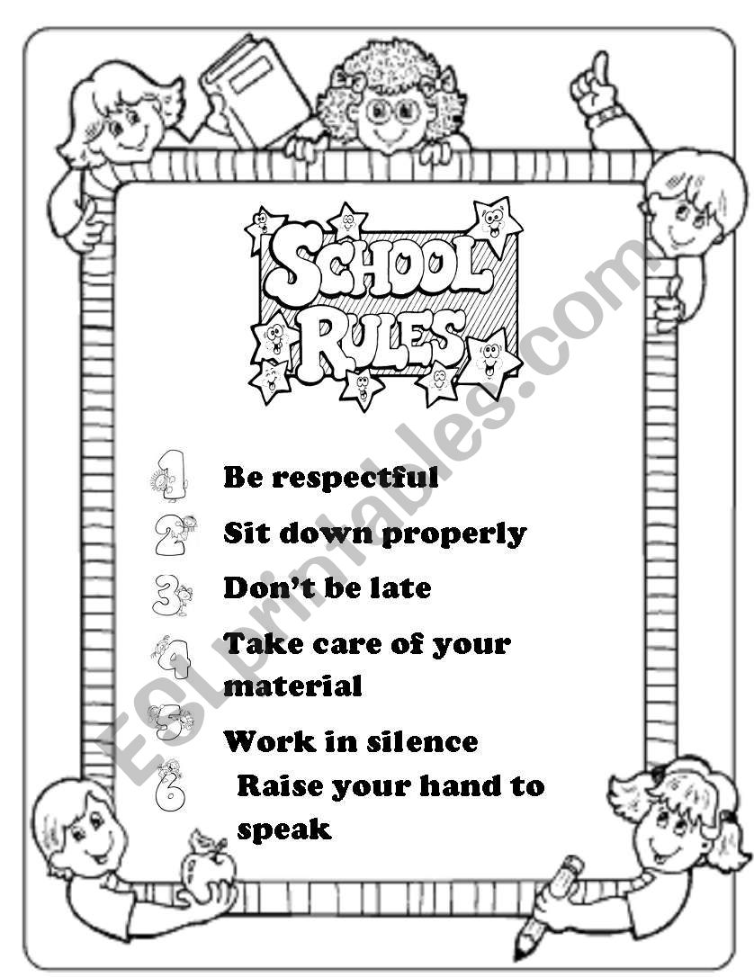 Rules Poster worksheet