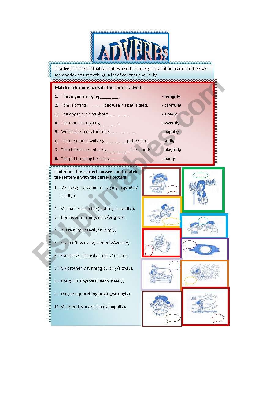 adverbs worksheet