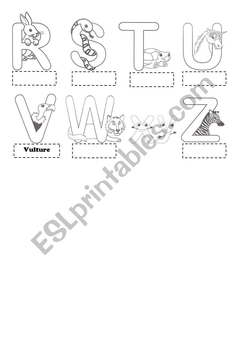 Alphabet (take 2) worksheet