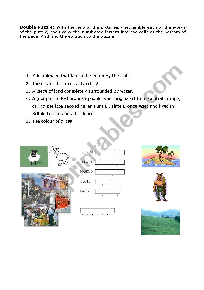 Ireland Double Puzzle worksheet