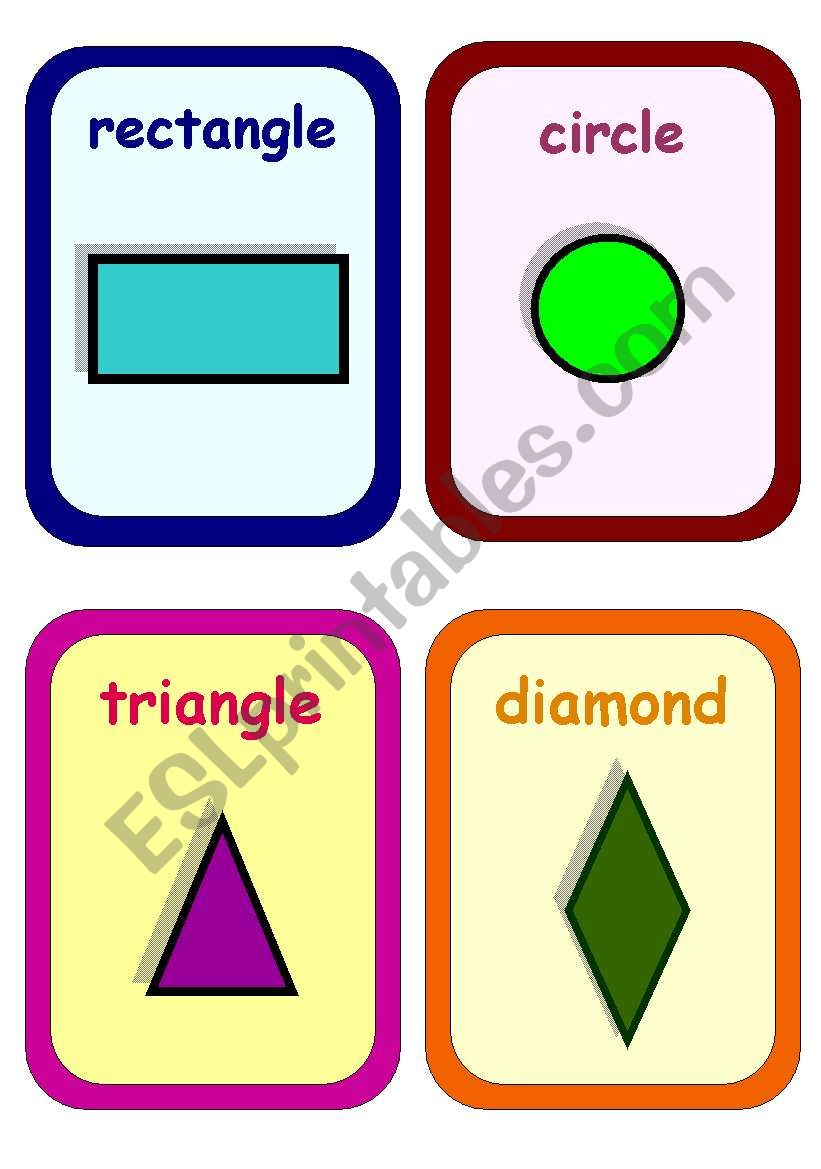 shapes flashcards worksheet