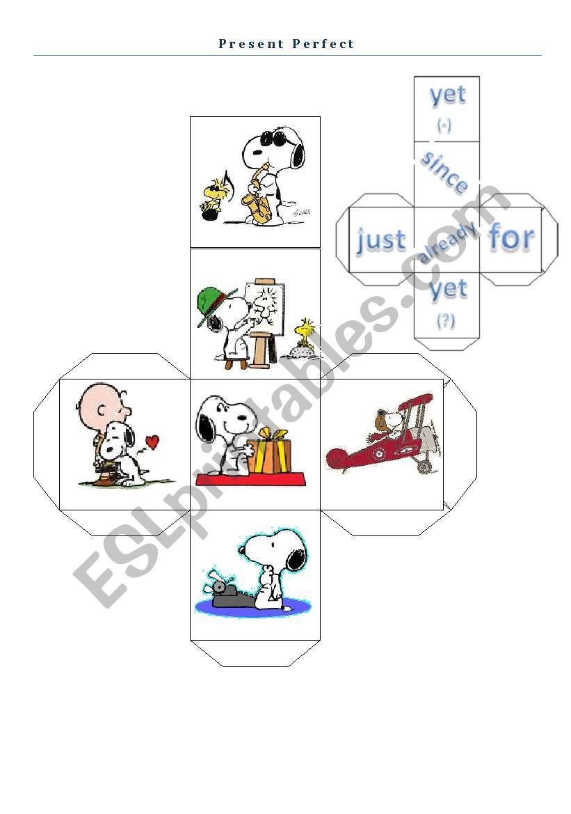 Present Perfect with Snoopy worksheet