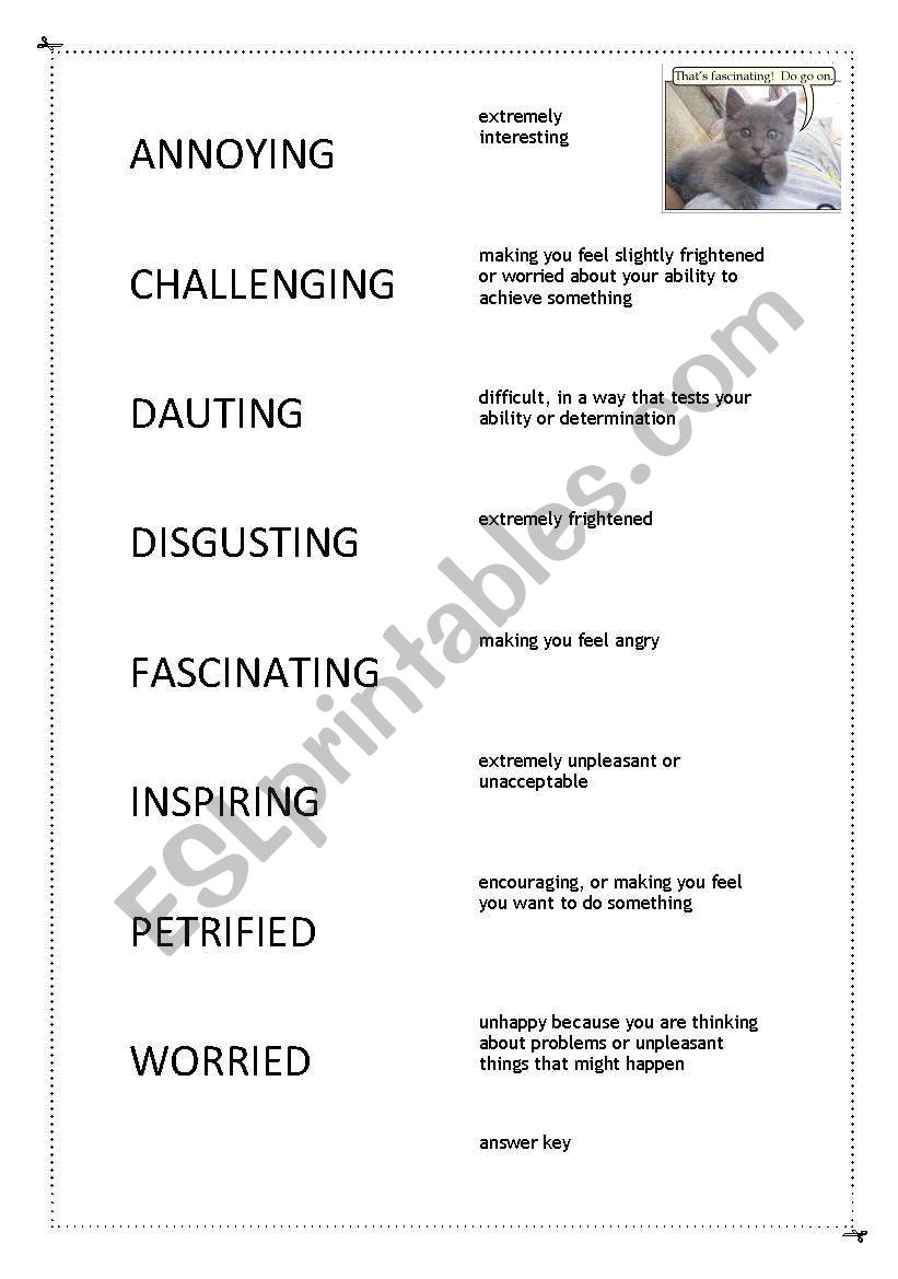 Expanding vocabulary worksheet