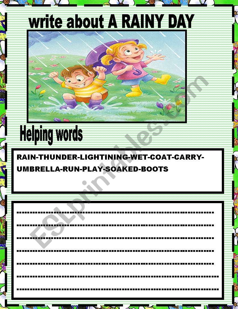 WRITE ABOUT THE PICTURE worksheet