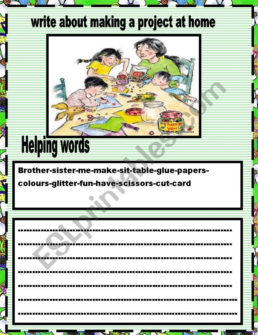 WRITE ABOUT THE PICTURE worksheet