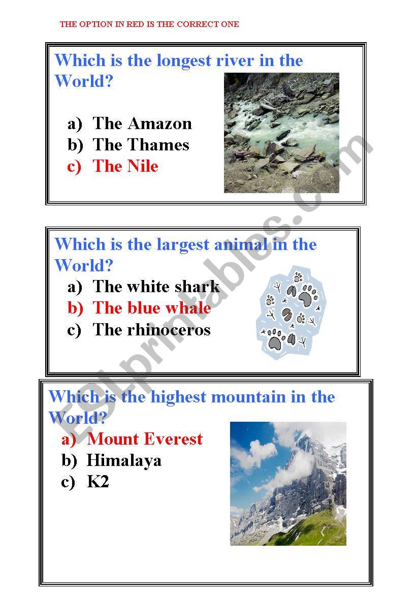 beautiful cards to practise superlatives and learn