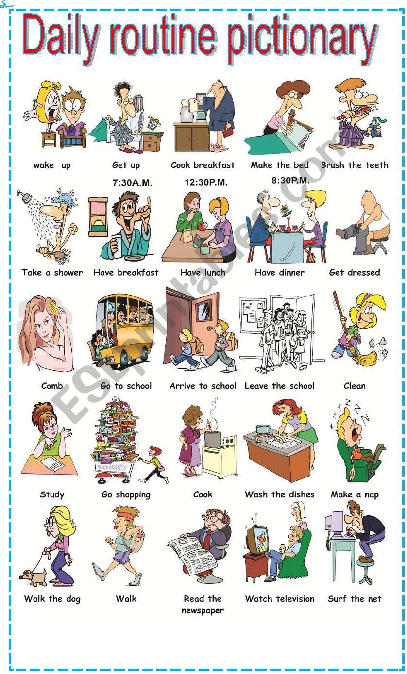 daily-routine-pictionary-esl-worksheet-by-mafaldita2009