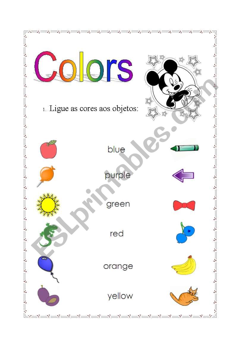 colours worksheet