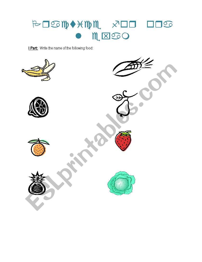 fruits and animals worksheet