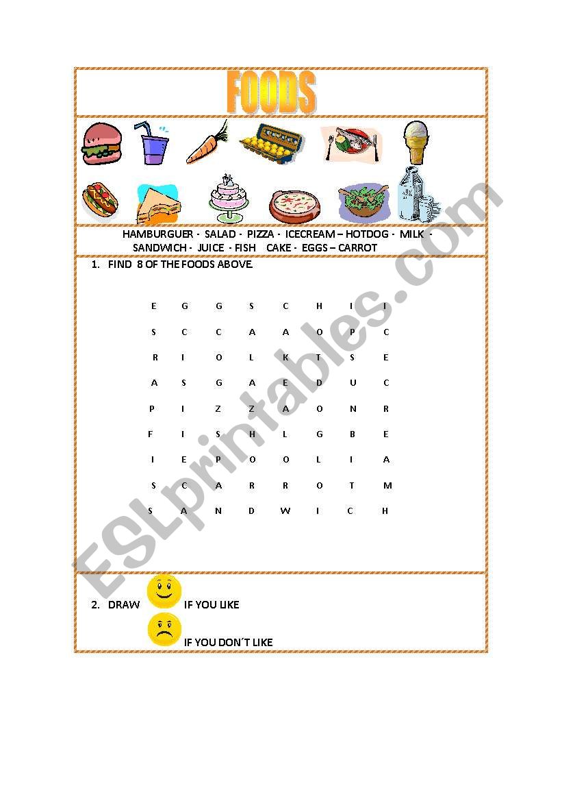FOODS-2 PAGES worksheet