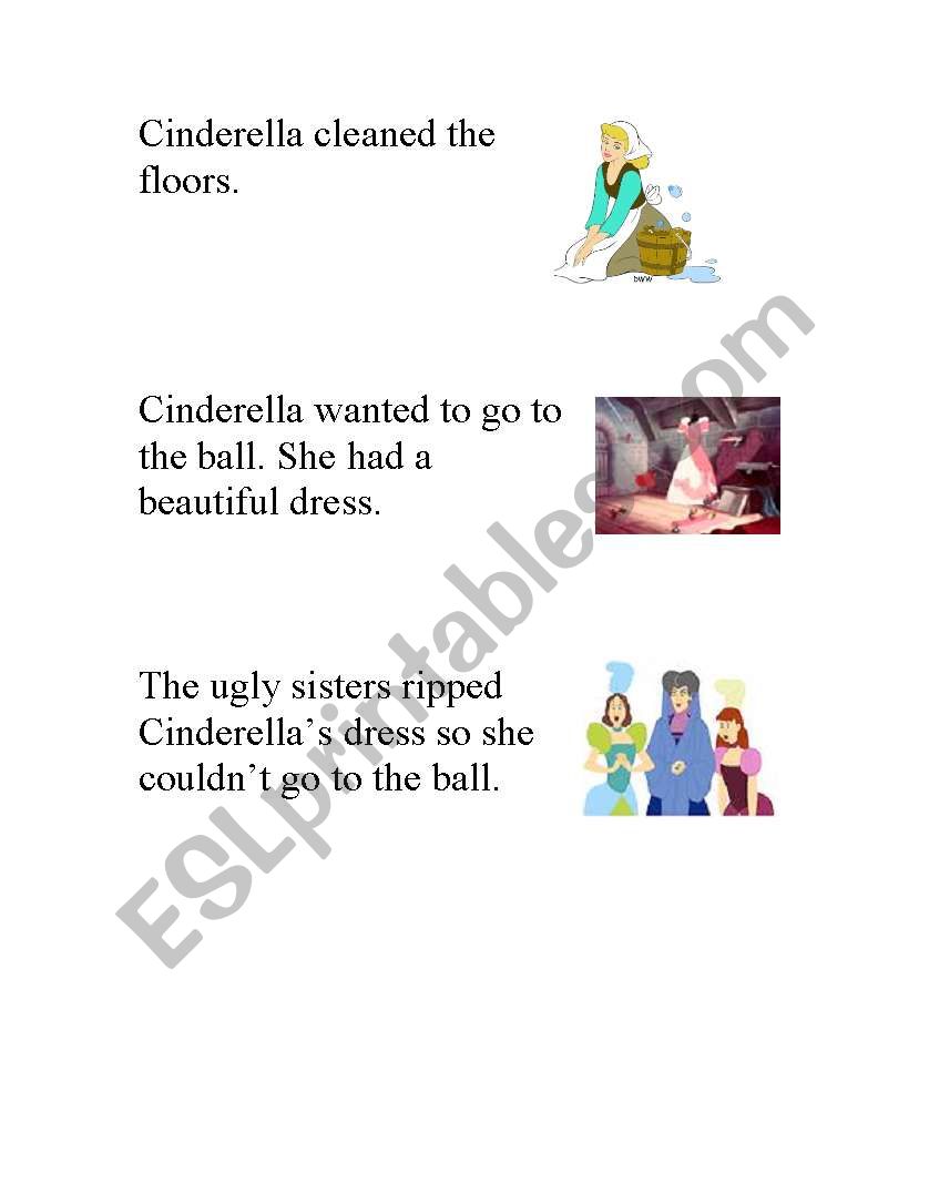 sequencing Cinderellas story worksheet