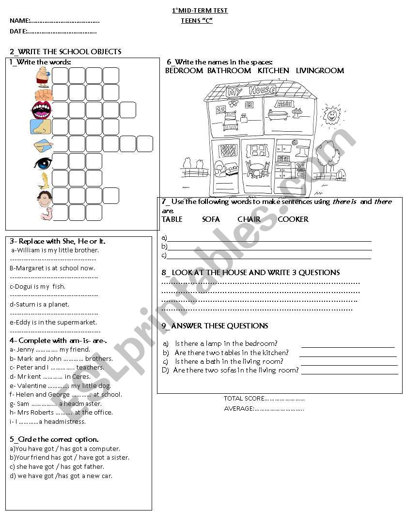 to be tests worksheet