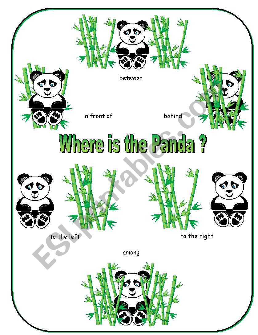 Where is the Panda Preposition Dominoes and Memory Cards Part 4 of 4