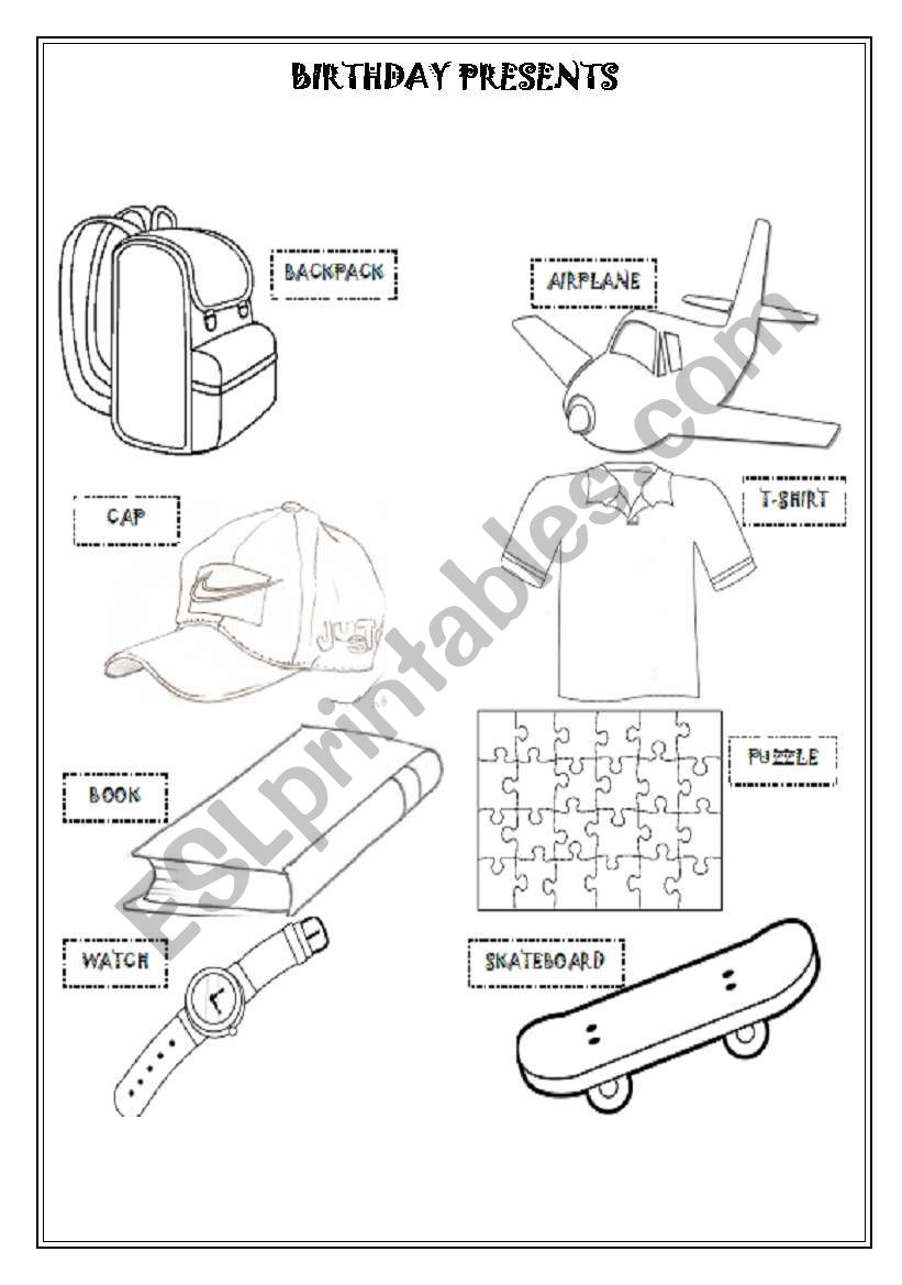 Birthday Presents worksheet