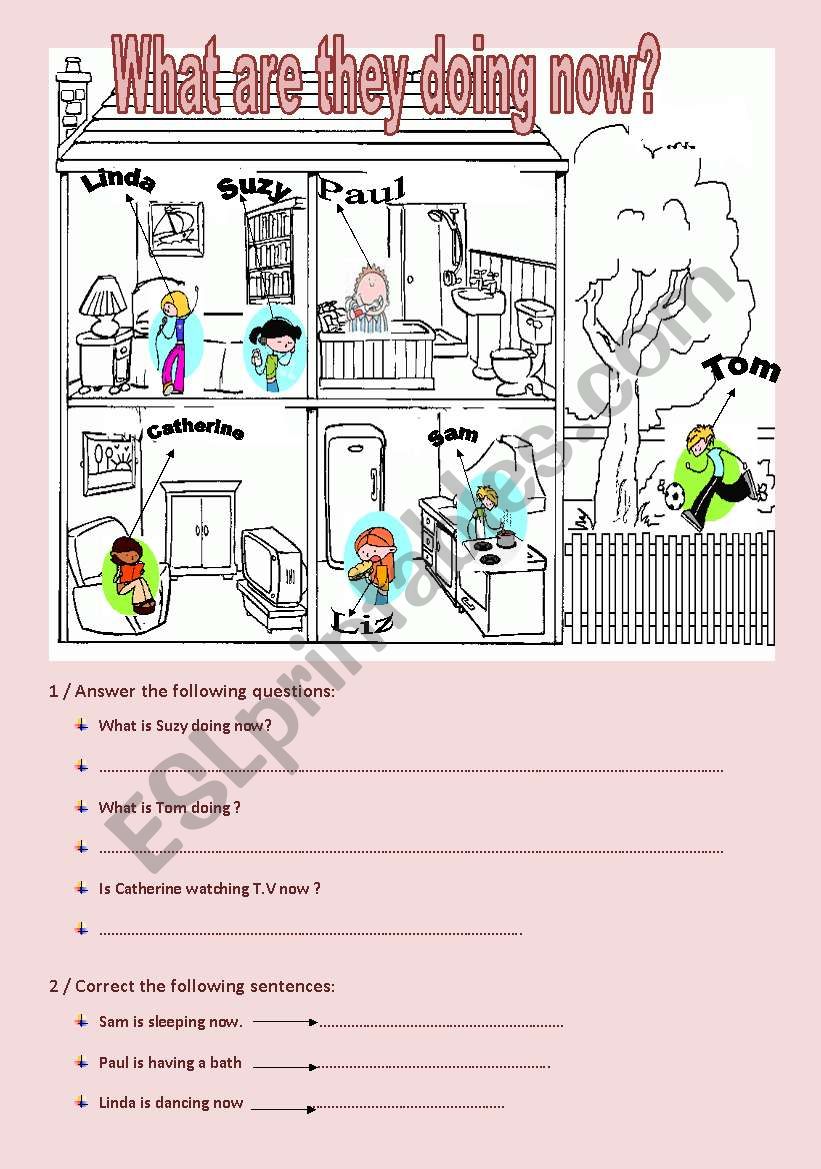 What are they doing? worksheet