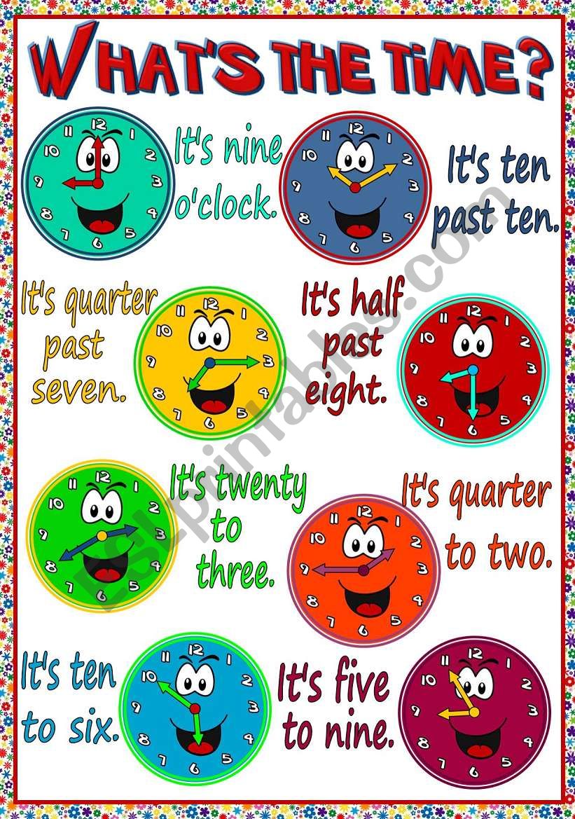 Whats the time? - POSTER worksheet