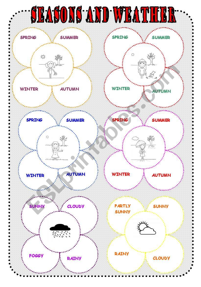 Seasons and weather worksheet