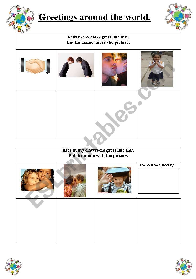 Greetings Around the World worksheet