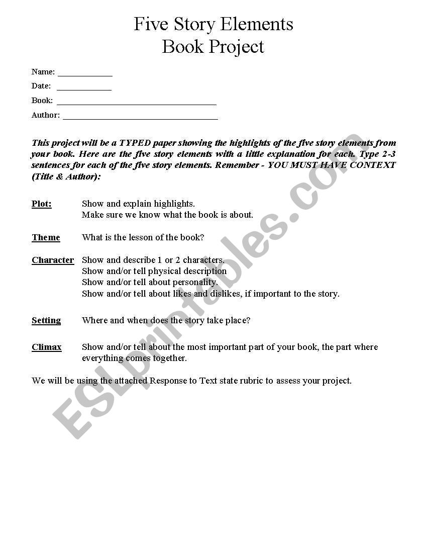 Five Elements worksheet