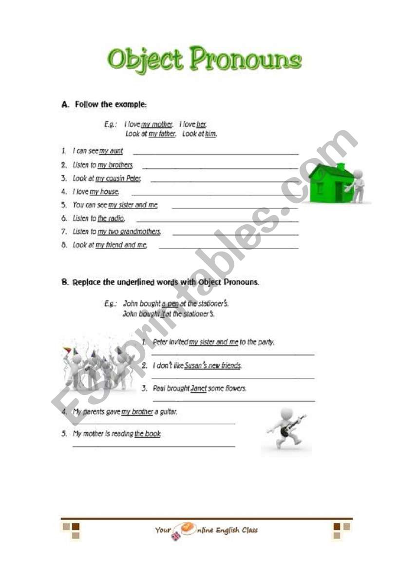 Object Pronouns worksheet