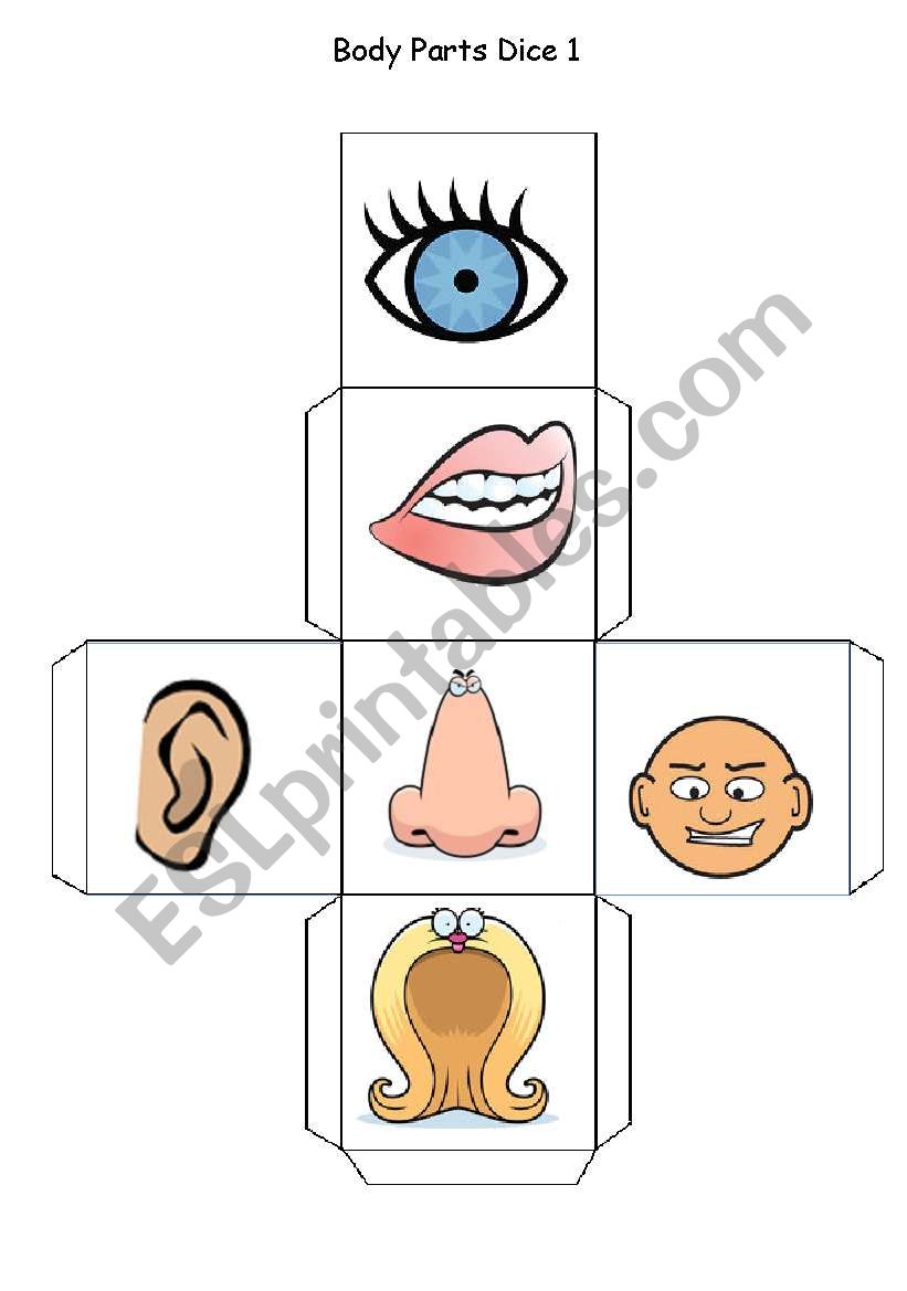 Body Parts Dice - Part 1 worksheet