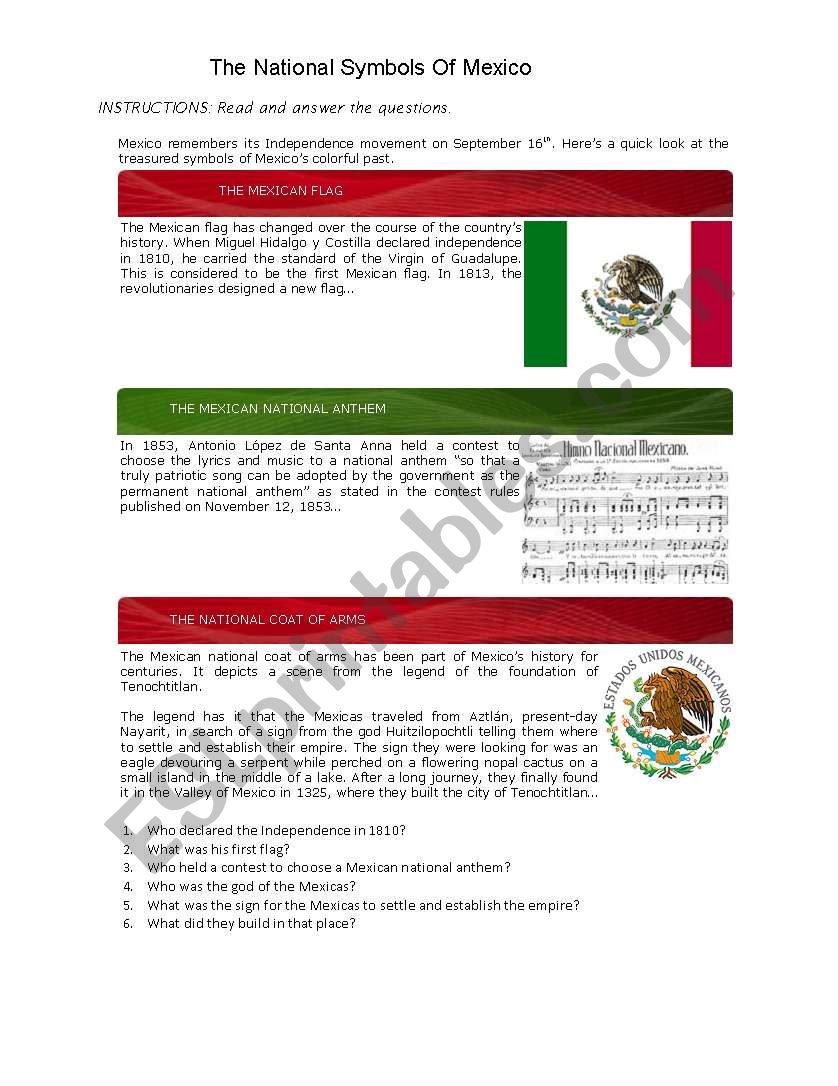 The National Symbols of Mexico