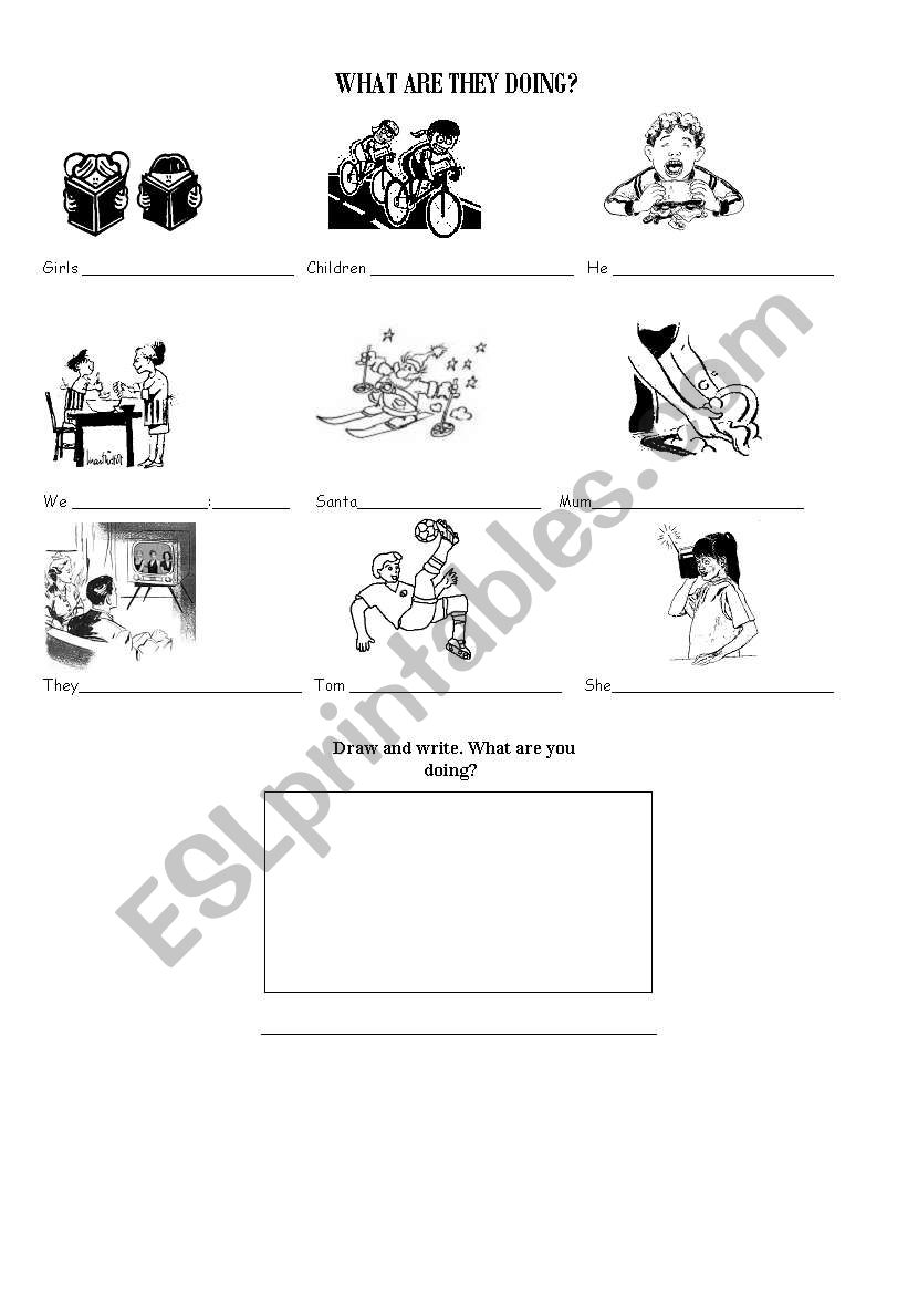 What are they doing?? worksheet