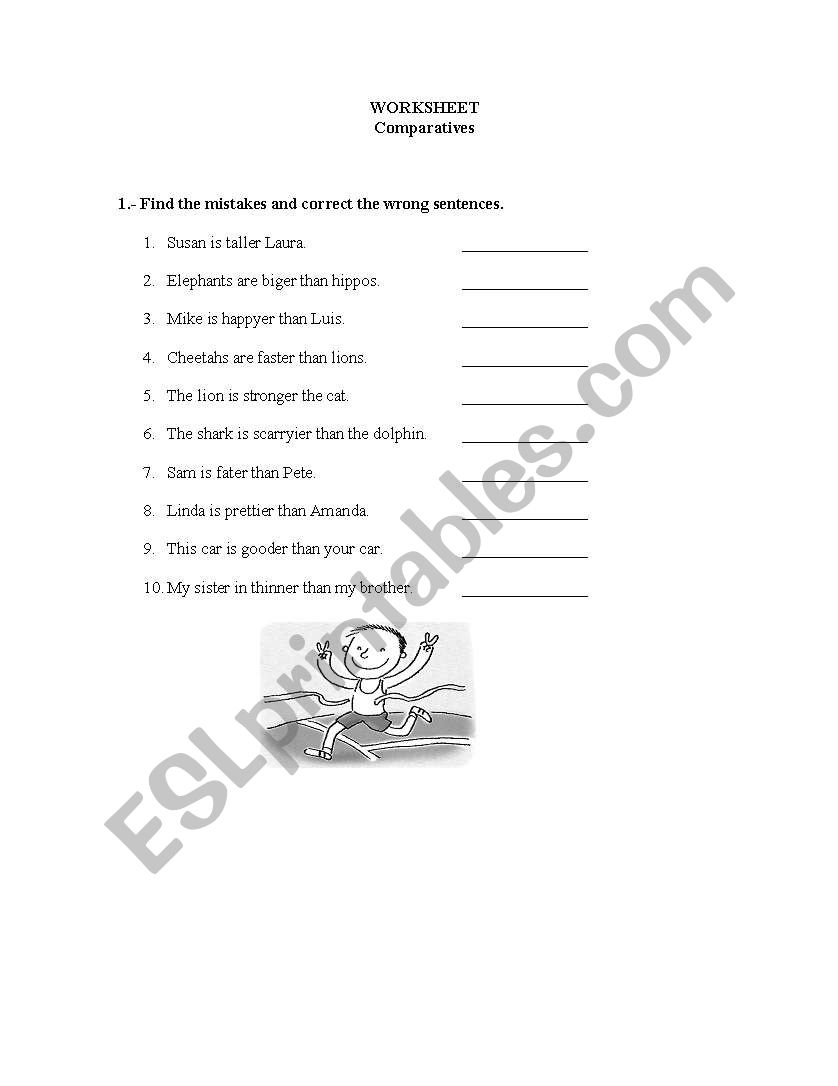 FIND THE MISTAKE worksheet
