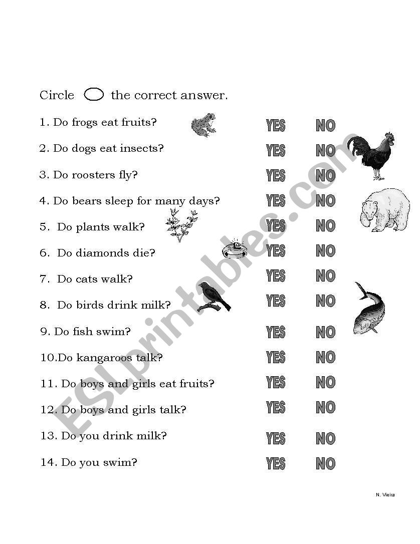 Actions worksheet