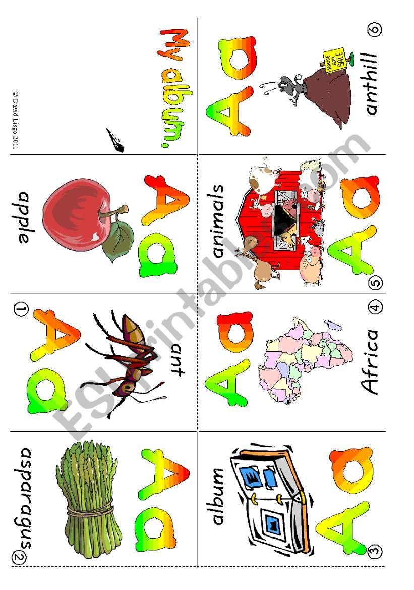 ABC mini-book Aa and new Letter Formation Worksheet Aa: Colour, B & W and blank books