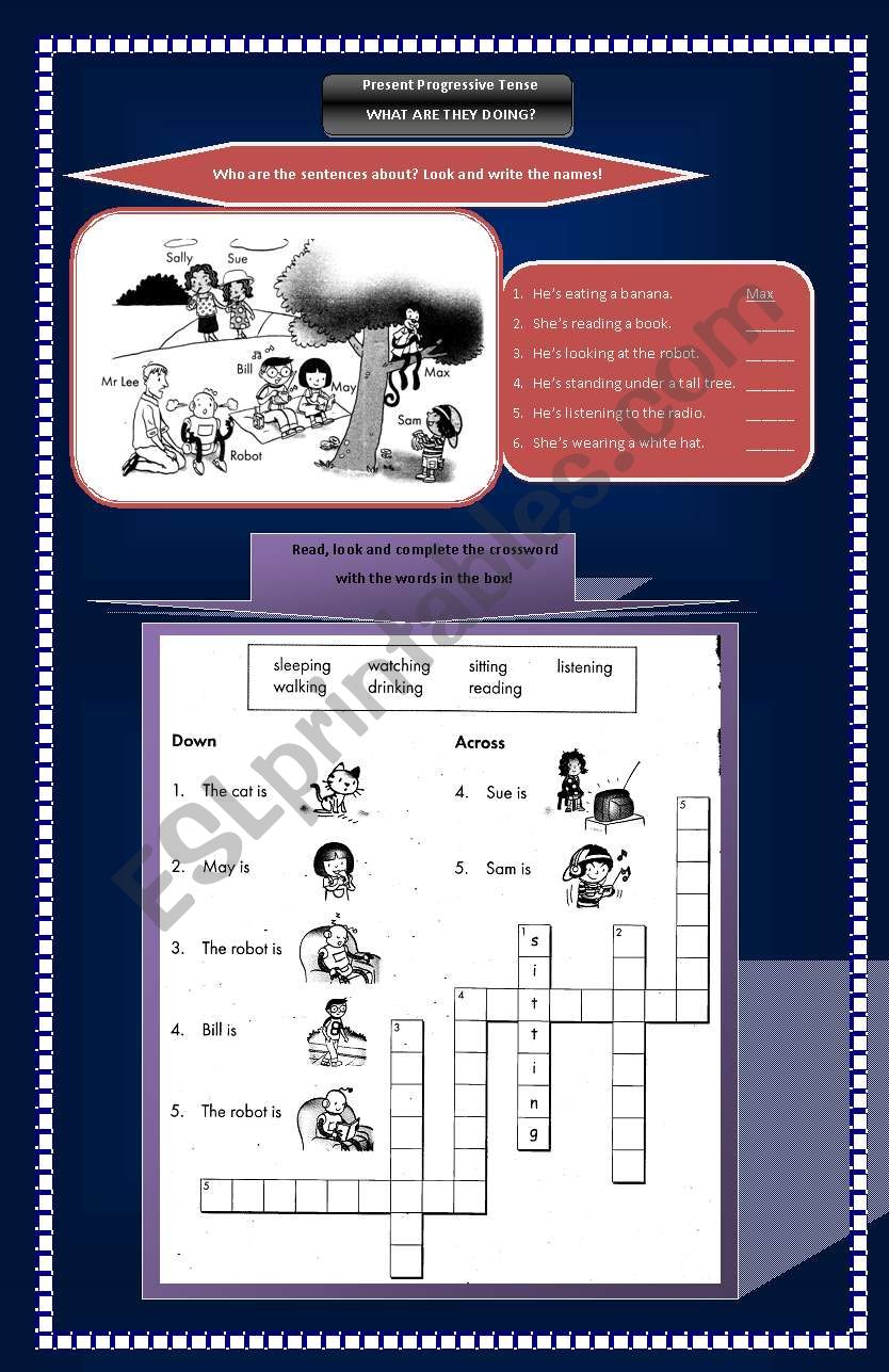 Present Continuous Tense WS worksheet