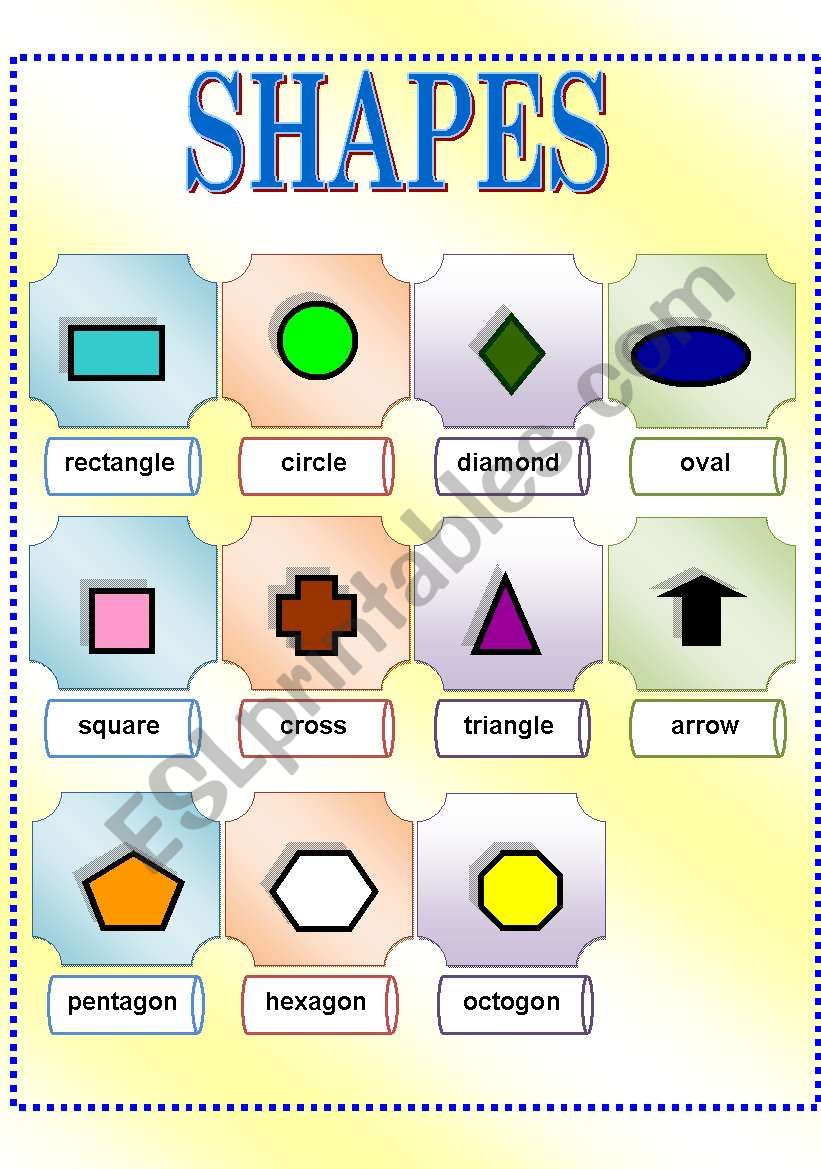 shapes pictionary worksheet