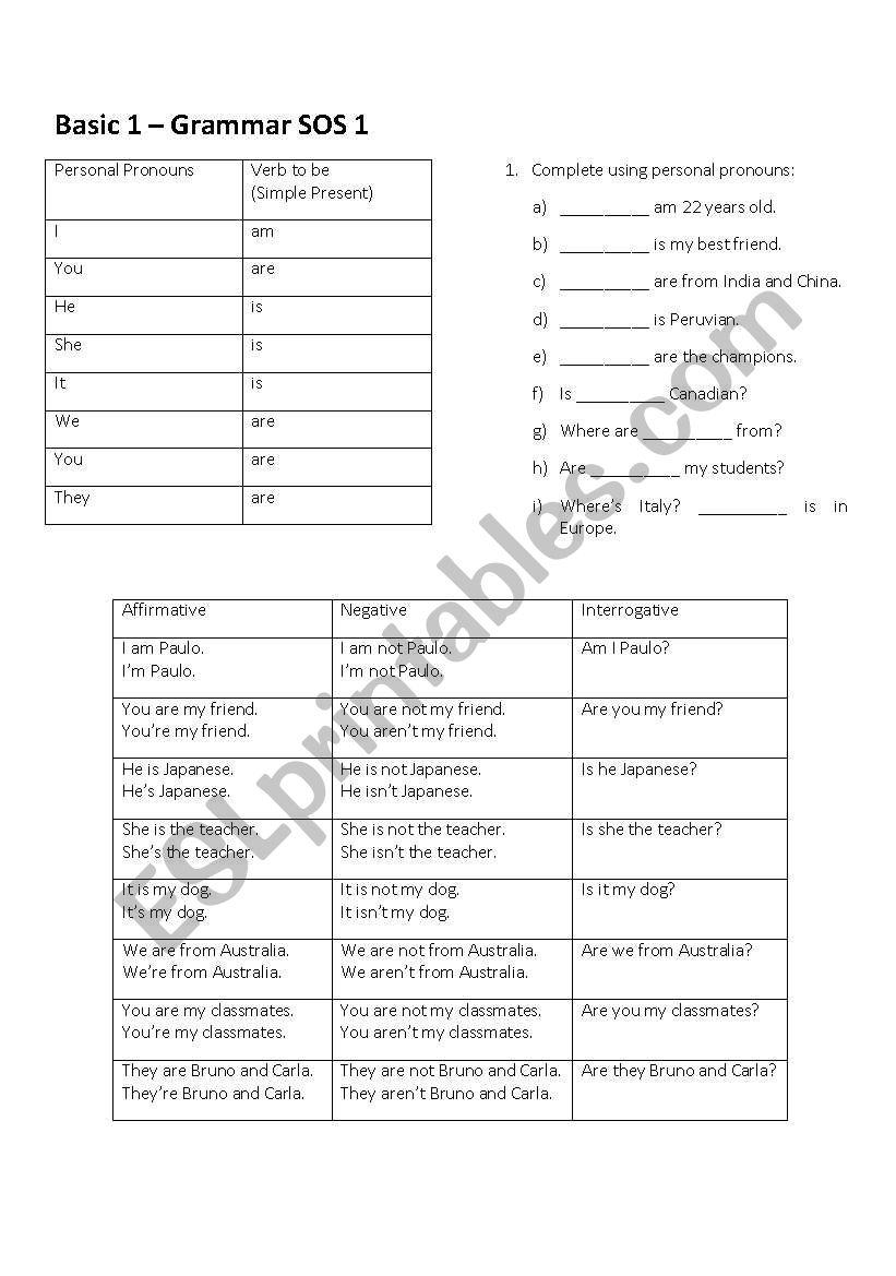 Grammar File worksheet